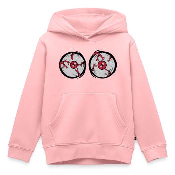 Crazy Horror Monster Eyes - Kids Premium Organic Hoodie - rose - Front - AI Model Kid Female (0cm)
