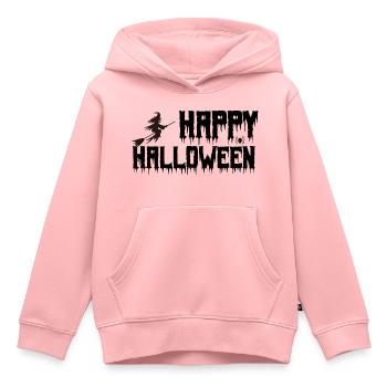 Fröhliches Halloween. Fröhliches Halloween. - Kinder Premium Organic Hoodie - Rosa - Vorne - AI Model Kid Female (0cm)