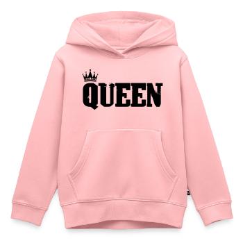 Queen - Kids Premium Organic Hoodie - rose - Front - AI Model Kid Female (0cm)