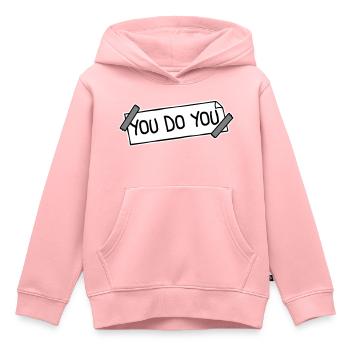 Tu fais ton drôle Confiance en toi Logo de la liberté - Sweat Premium à capuche enfant bio - rose - Devant - AI Model Kid Female (0cm)