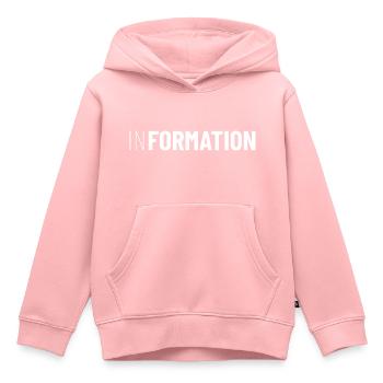 In-Formation Gesellschaft Sarkasmus Typografie - Kinder Premium Organic Hoodie - Rosa - Vorne - AI Model Kid Female (0cm)
