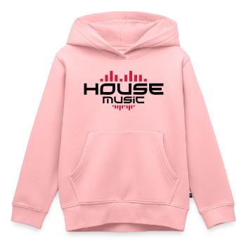 House Music - Sweat Premium à capuche enfant bio - rose - Devant - AI Model Kid Female (0cm)