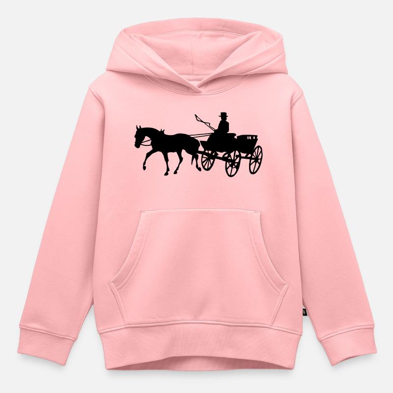 Carriole - Sweat Premium à capuche enfant bio - rose