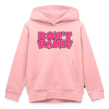 113 Don't Panic - Kinder Premium Organic Hoodie - Rosa - Vorne - AI Model Kid Female (0cm)