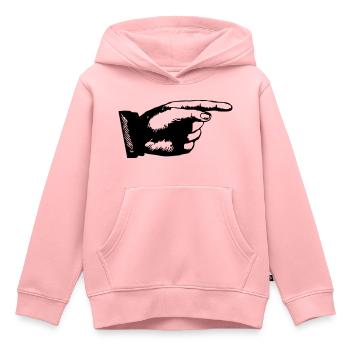 main - Sweat Premium à capuche enfant bio - rose - Devant - AI Model Kid Female (0cm)