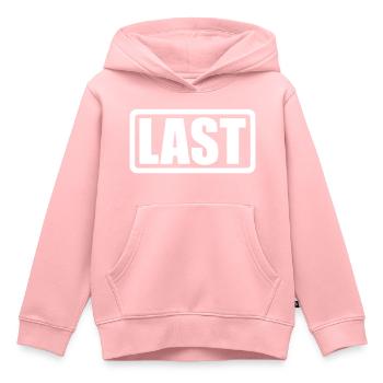 LAST Logo mit Rahmen - Kinder Premium Organic Hoodie - Rosa - Vorne - AI Model Kid Female (0cm)