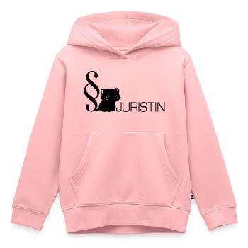 Jura Katze Juristin - Kinder Premium Organic Hoodie - Rosa - Vorne - AI Model Kid Female (0cm)
