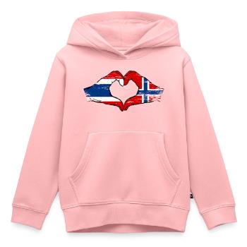 Thailand Schweden Flagge Hände Herzform used look - Kinder Premium Organic Hoodie - Rosa - Vorne - AI Model Kid Female (0cm)