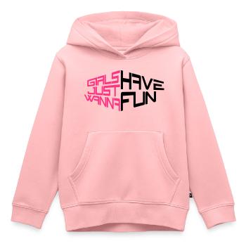 perspektive girls just wanna have fun spruch text - Kinder Premium Organic Hoodie - Rosa - Vorne - AI Model Kid Female (0cm)