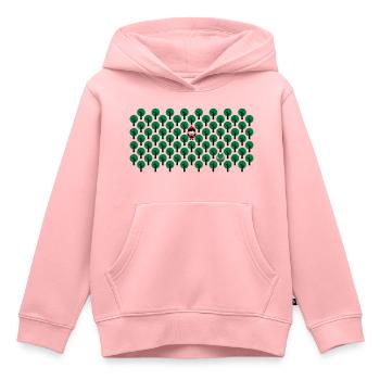 Fairy Tales - - Fairytale - Rotkaeppchen Wolf - - Sweat Premium à capuche enfant bio - rose - Devant - AI Model Kid Female (0cm)