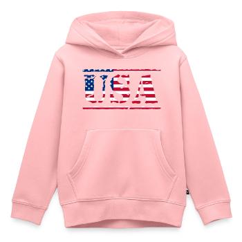 usa - Kinder Premium Organic Hoodie - Rosa - Vorne - AI Model Kid Female (0cm)