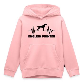 English Pointer - Kids Premium Organic Hoodie - rose - Front - AI Model Kid Female (0cm)