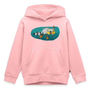 raton laveur plongée plongée diving - Sweat Premium à capuche enfant bio - rose - Devant - AI Model Kid Female (0cm)