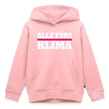 Alle fürs klima - Kinder Premium Organic Hoodie - Rosa - Vorne - AI Model Kid Female (0cm)