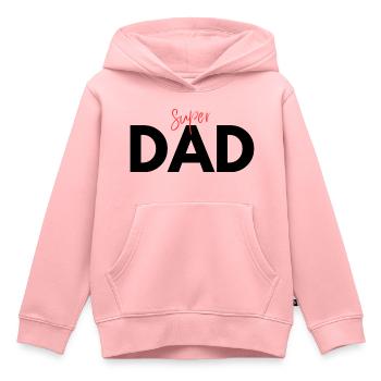Superpapa sagt bestes Vatertagsgeschenk - Kinder Premium Organic Hoodie - Rosa - Vorne - AI Model Kid Female (0cm)