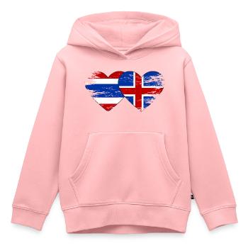 Thailand Island Flagge Herzform used - Kinder Premium Organic Hoodie - Rosa - Vorne - AI Model Kid Female (0cm)