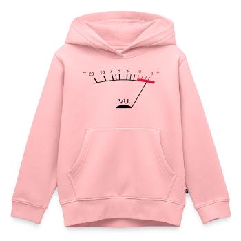 vu meter ii FR - Sweat Premium à capuche enfant bio - rose - Devant - AI Model Kid Female (0cm)