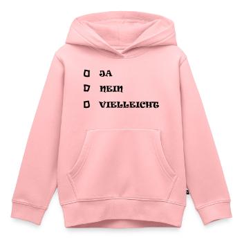 ja nein vielleicht - Kinder Premium Organic Hoodie - Rosa - Vorne - AI Model Kid Female (0cm)