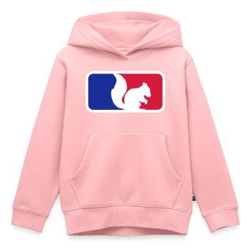sport rot blau logo schwarz eichhoernchen nagetier - Kinder Premium Organic Hoodie - Rosa - Vorne - AI Model Kid Female (0cm)