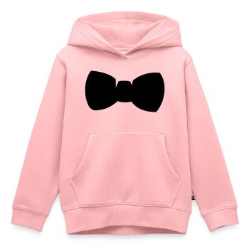 Bowtie Fliege Strik nœud papillon swag hipster - Sweat Premium à capuche enfant bio - rose - Devant - AI Model Kid Female (0cm)