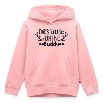Le petit copain de chasse de papa - Sweat Premium à capuche enfant bio - rose - Devant - AI Model Kid Female (0cm)