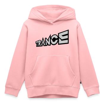 Lettrage Club Trance Techno - Sweat Premium à capuche enfant bio - rose - Devant - AI Model Kid Female (0cm)