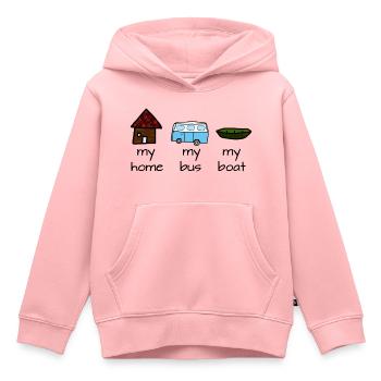 Simple - Sweat Premium à capuche enfant bio - rose - Devant - AI Model Kid Female (0cm)