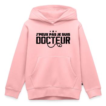 Ich kann nicht, ich bin Arzt - Kinder Premium Organic Hoodie - Rosa - Vorne - AI Model Kid Female (0cm)