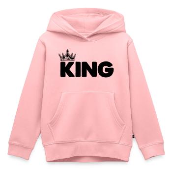 Roi - Sweat Premium à capuche enfant bio - rose - Devant - AI Model Kid Female (0cm)