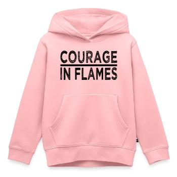 courage and strength acts of courage - Kinder Premium Organic Hoodie - Rosa - Vorne - AI Model Kid Female (0cm)
