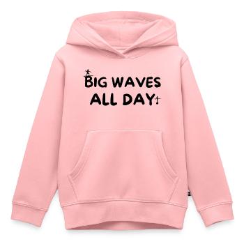 Surfer - Surfergirl - Segler - Wellenreiten - Meer - Kinder Premium Organic Hoodie - Rosa - Vorne - AI Model Kid Female (0cm)