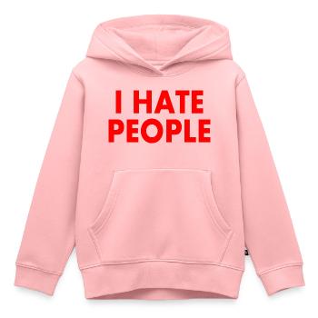 I hate people - Kinder Premium Organic Hoodie - Rosa - Vorne - AI Model Kid Female (0cm)