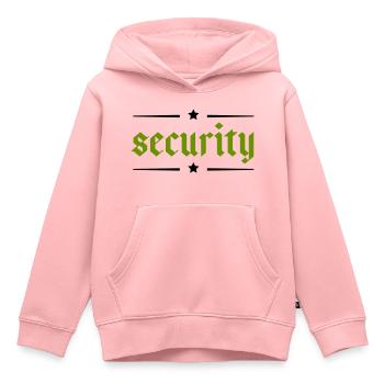 Sécurité - Sweat Premium à capuche enfant bio - rose - Devant - AI Model Kid Female (0cm)