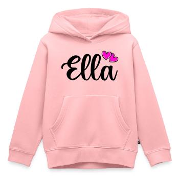 ella name - Kinder Premium Organic Hoodie - Rosa - Vorne - AI Model Kid Female (0cm)