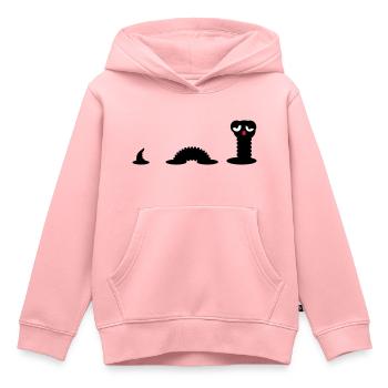 Early Worm / Early Worm (3c) - Sweat Premium à capuche enfant bio - rose - Devant - AI Model Kid Female (0cm)