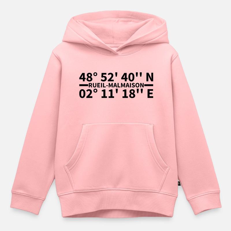 Coordonnées de Rueil-Malmaison - Sweat Premium à capuche enfant bio - rose