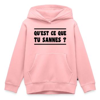 Was wissen Sie? Aveyron-Ausdruck - Kinder Premium Organic Hoodie - Rosa - Vorne - AI Model Kid Female (0cm)