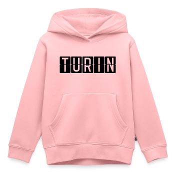 Turin Flughafentafel - Kinder Premium Organic Hoodie - Rosa - Vorne - AI Model Kid Female (0cm)
