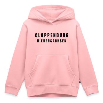 Cloppenburg Niedersachsen - Kinder Premium Organic Hoodie - Rosa - Vorne - AI Model Kid Female (0cm)