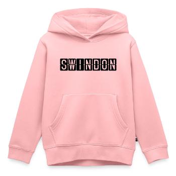 Panneau de l’aéroport de Swindon - Sweat Premium à capuche enfant bio - rose - Devant - AI Model Kid Female (0cm)