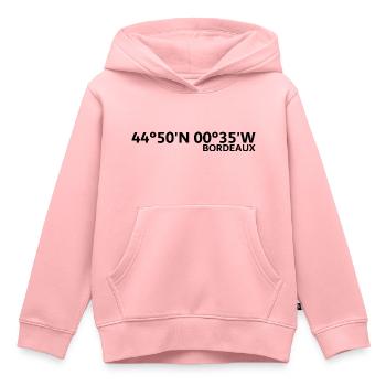 Bordeaux coordinates - Kids Premium Organic Hoodie - rose - Front - AI Model Kid Female (0cm)