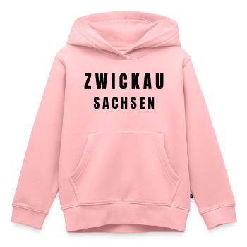 Zwickau, Saxe - Sweat Premium à capuche enfant bio - rose - Devant - AI Model Kid Female (0cm)