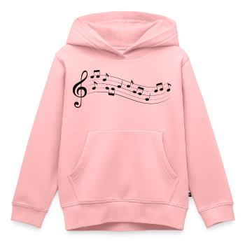 Noten / Notensystem / Violinschlüssel - Kinder Premium Organic Hoodie - Rosa - Vorne - AI Model Kid Female (0cm)