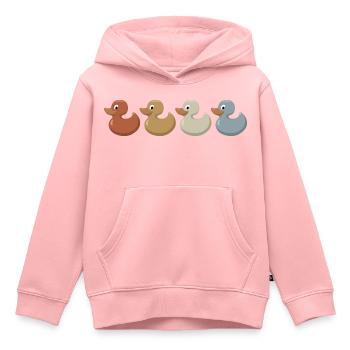 Retro - Vintage - Silhouette - Gummi-Ente - Kinder Premium Organic Hoodie - Rosa - Vorne - AI Model Kid Female (0cm)