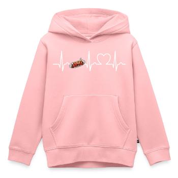 Heart Curve Currywurst - Restauration rapide - Cult - Sweat Premium à capuche enfant bio - rose - Devant - AI Model Kid Female (0cm)