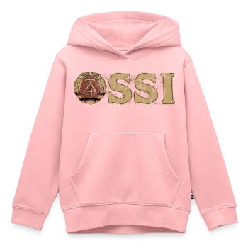 Ossi, DDR, Wappen, Osten, Geschenk - Kinder Premium Organic Hoodie - Rosa - Vorne - AI Model Kid Female (0cm)
