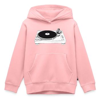 turntable - Kinder Premium Organic Hoodie - Rosa - Vorne - AI Model Kid Female (0cm)
