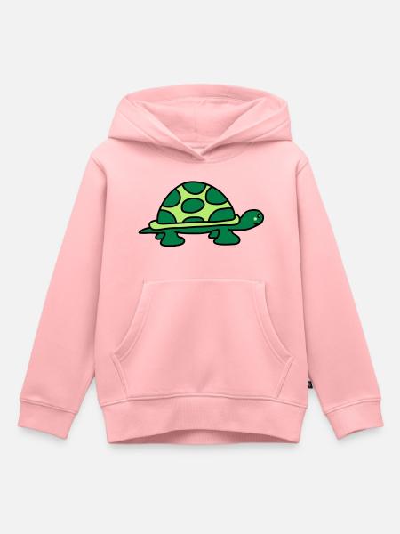 turtle - Premium børne hættetrøje økologisk - rosa
