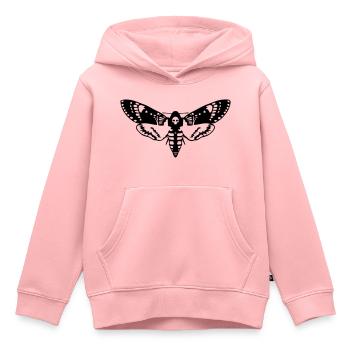 Sphinx tête de mort - Sweat Premium à capuche enfant bio - rose - Devant - AI Model Kid Female (0cm)