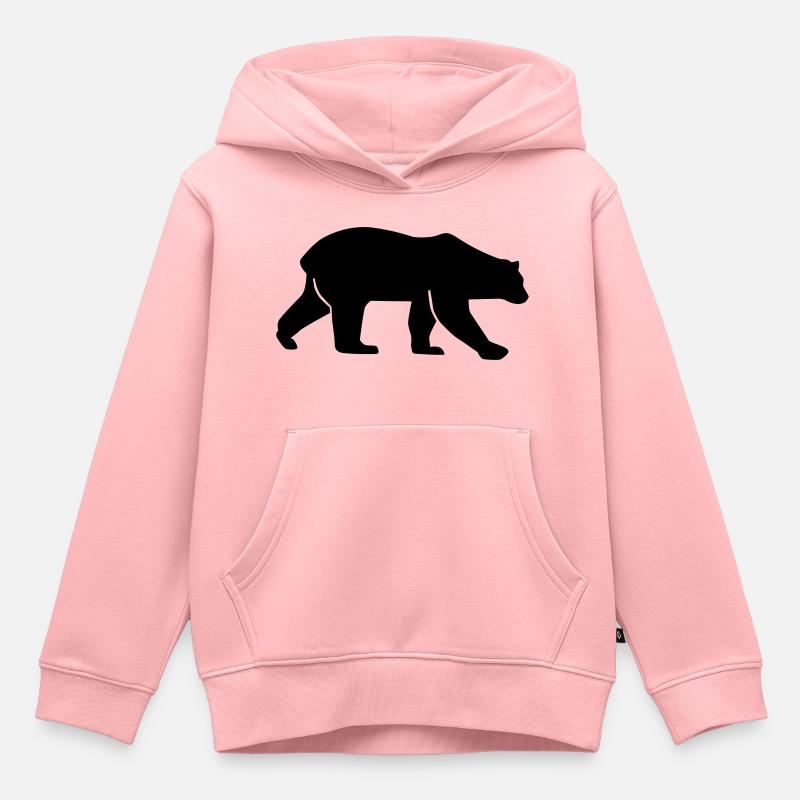 Ours polaire - Sweat Premium à capuche enfant bio - rose